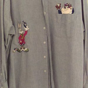 Acme Company Embroidery Bugs/Taz Denim Shirt